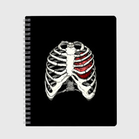 Тетрадь с принтом My Heart , 100% бумага | 48 листов, плотность листов — 60 г/м2, плотность картонной обложки — 250 г/м2. Листы скреплены сбоку удобной пружинной спиралью. Уголки страниц и обложки скругленные. Цвет линий — светло-серый
 | Тематика изображения на принте: bone | bones | chest | heart | hearts | love | organ | organs | ribs | skeleton | x ray | грудная клетка | кости | кость | орган | органы | ребра | рентген | сердца | сердце | скелет