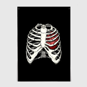 Постер с принтом My Heart , 100% бумага
 | бумага, плотность 150 мг. Матовая, но за счет высокого коэффициента гладкости имеет небольшой блеск и дает на свету блики, но в отличии от глянцевой бумаги не покрыта лаком | bone | bones | chest | heart | hearts | love | organ | organs | ribs | skeleton | x ray | грудная клетка | кости | кость | орган | органы | ребра | рентген | сердца | сердце | скелет