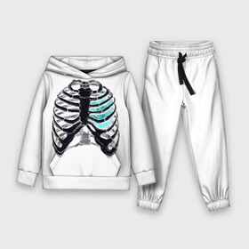 Детский костюм 3D (с толстовкой) с принтом X Ray ,  |  | Тематика изображения на принте: bone | bones | chest | heart | hearts | love | organ | organs | ribs | skeleton | x ray | грудная клетка | кости | кость | орган | органы | ребра | рентген | сердца | сердце | скелет