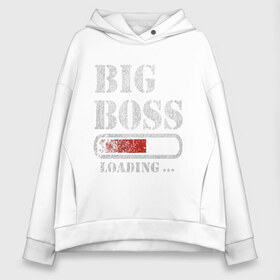 Женское худи Oversize хлопок с принтом Big Boss , френч-терри — 70% хлопок, 30% полиэстер. Мягкий теплый начес внутри —100% хлопок | боковые карманы, эластичные манжеты и нижняя кромка, капюшон на магнитной кнопке | art | big boss | boss | inscription | loading | арт | большой босс | босс | загрузка | надпись