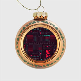 Стеклянный ёлочный шар с принтом Cyber , Стекло | Диаметр: 80 мм | art | background | cyber | microchip | system | texture | арт | кибер | микросхема | система | текстура | фон