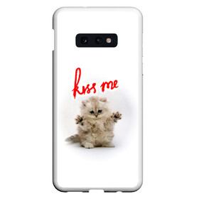 Чехол для Samsung S10E с принтом Kiss me cat , Силикон | Область печати: задняя сторона чехла, без боковых панелей | cat | kiss | me | детей | для | интересная | киса | киска | коллаж | кот | котенок | котик | котоколлаж | кошак | кошечка | кошка | любимка | много | мультик | мультфильм | мур | поцелуй | прикольная | разноцветный