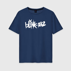 Женская футболка хлопок Oversize с принтом Blink 182 , 100% хлопок | свободный крой, круглый ворот, спущенный рукав, длина до линии бедер
 | blink | mark allan | блинк | марк хоппус | мэтт скиба | панк рок | поп панк | скейт панк | трэвис баркер