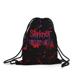 Рюкзак-мешок 3D с принтом SLIPKNOT , 100% полиэстер | плотность ткани — 200 г/м2, размер — 35 х 45 см; лямки — толстые шнурки, застежка на шнуровке, без карманов и подкладки | slipknot | алессандро вентурелла | джей вайнберг | джеймс рут | кори тейлор | крэйг джонс | мик томсон | петля | сид уилсон | скользящий узел | слипкнот | удавка | шон крэхан