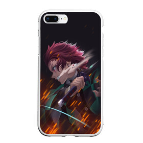 Чехол для iPhone 7Plus/8 Plus матовый с принтом KIMETSU NO YAIBA , Силикон | Область печати: задняя сторона чехла, без боковых панелей | demon slayer | kimetsu no yaiba | nezuko | shinobu | slayer | tanjiro | zenitsu | гию томиока | зенитцу | иноске хашибира | клинок рассекающий демонов | незуко | танджиро | шинобу кочо