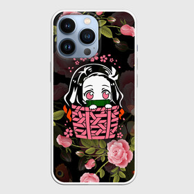 Чехол для iPhone 13 Pro с принтом НЕЗУКО КАМАДО | KIMETSU NO YAIBA (Z) ,  |  | Тематика изображения на принте: demon slayer | kimetsu no yaiba | nezuko | shinobu | slayer | tanjiro | zenitsu | гию томиока | зенитцу | иноске хашибира | клинок рассекающий демонов | незуко | танджиро | шинобу кочо