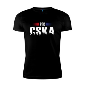 Мужская футболка премиум с принтом PFC CSKA , 92% хлопок, 8% лайкра | приталенный силуэт, круглый вырез ворота, длина до линии бедра, короткий рукав | cska | pfc | москва | пфк | пфк цска | рпл | рфпл | фк | футбол | цска | цска москва