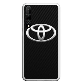 Чехол для Honor P30 с принтом Toyota carbon , Силикон | Область печати: задняя сторона чехла, без боковых панелей | 2020 | alphard | auto | camry | corolla | highlander | hilux | land cruiser 200 | prado | rav4 | sport | supra | toyota | tundra | авто | автомобиль | автомобильные | альфард | бренд | камри | марка | машины | спорт | тойота