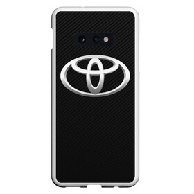 Чехол для Samsung S10E с принтом Toyota carbon , Силикон | Область печати: задняя сторона чехла, без боковых панелей | 2020 | alphard | auto | camry | corolla | highlander | hilux | land cruiser 200 | prado | rav4 | sport | supra | toyota | tundra | авто | автомобиль | автомобильные | альфард | бренд | камри | марка | машины | спорт | тойота