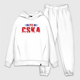 Мужской костюм хлопок OVERSIZE с принтом ЦСКА Москва ,  |  | cska | pfc | москва | пфк | пфк цска | рпл | рфпл | фк | футбол | цска | цска москва