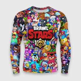 Мужской рашгард 3D с принтом BRAWL STARS ,  |  | bibi | brawl stars | brock | bull | crow | dinomike | el primo | leon | mobile game | nita | poko | ricochet | sandy | shall | stars | tara | бравл старс | ворон | леон | мобильные игры