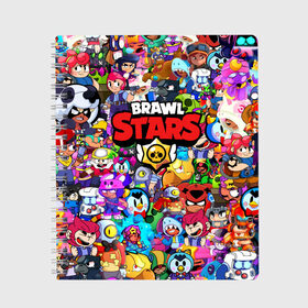 Тетрадь с принтом BRAWL STARS , 100% бумага | 48 листов, плотность листов — 60 г/м2, плотность картонной обложки — 250 г/м2. Листы скреплены сбоку удобной пружинной спиралью. Уголки страниц и обложки скругленные. Цвет линий — светло-серый
 | bibi | brawl stars | brock | bull | crow | dinomike | el primo | leon | mobile game | nita | poko | ricochet | sandy | shall | stars | tara | бравл старс | ворон | леон | мобильные игры