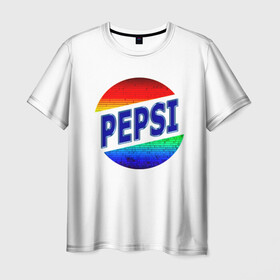 Мужская футболка 3D с принтом Pepsi , 100% полиэфир | прямой крой, круглый вырез горловины, длина до линии бедер | 90 е | 90s | art | back | logo | pepsi | retro | арт | время | дата | девяностые | лого | логотип.детство | надпись | пепси | прикольная | ретро | рождение | сделан | слова | цифры | эмблема