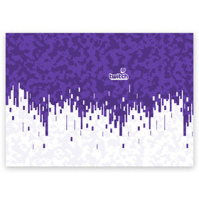 Поздравительная открытка с принтом Twitch , 100% бумага | плотность бумаги 280 г/м2, матовая, на обратной стороне линовка и место для марки
 | camo | camouflage | game | gamer | twitch | игра | игры | камуфляж | компьютер | стрим | стример | твитч | твич
