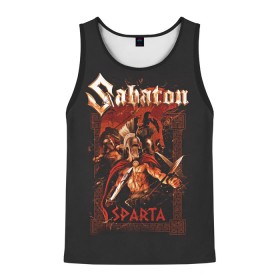 Мужская майка 3D с принтом Sabaton - Sparta , 100% полиэстер | круглая горловина, приталенный силуэт, длина до линии бедра. Пройма и горловина окантованы тонкой бейкой | battle metal | sabaton | военный рок | йоаким броден | крис рёланд | пар сундстрём | рок | рок группа | хэви метал | шведская группа | шведский рок