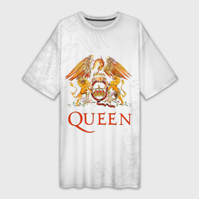 Платье-футболка 3D с принтом Queen ,  |  | Тематика изображения на принте: freddie mercury | paul | queen | quen | богемская рапсодия | брайан мэй | глэм | группа | джон дикон | квин | королева | куин | меркури | меркьюри | музыкант | мэркури | певец | песня | поп | роджер тейлор | рок