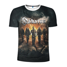 Мужская футболка 3D спортивная с принтом Sabaton Band , 100% полиэстер с улучшенными характеристиками | приталенный силуэт, круглая горловина, широкие плечи, сужается к линии бедра | battle metal | sabaton | военный рок | йоаким броден | крис рёланд | пар сундстрём | рок | рок группа | хэви метал | шведская группа | шведский рок