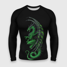 Мужской рашгард 3D с принтом Green Dragon ,  |  | beast | dinosaur | dragon | fire | hunter | ice | monster | predator | reptile | динозавр | дракон | зверь | лед | ледяной | монстр | огненный | огонь | охотник | хищник