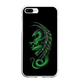 Чехол для iPhone 7Plus/8 Plus матовый с принтом Green Dragon , Силикон | Область печати: задняя сторона чехла, без боковых панелей | Тематика изображения на принте: beast | dinosaur | dragon | fire | hunter | ice | monster | predator | reptile | динозавр | дракон | зверь | лед | ледяной | монстр | огненный | огонь | охотник | хищник