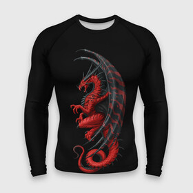 Мужской рашгард 3D с принтом Red Dragon ,  |  | beast | dinosaur | dragon | fire | hunter | ice | monster | predator | reptile | динозавр | дракон | зверь | лед | ледяной | монстр | огненный | огонь | охотник | хищник