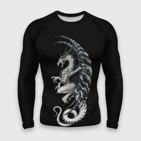 Мужской рашгард 3D с принтом White Dragon ,  |  | beast | dinosaur | dragon | fire | hunter | ice | monster | predator | reptile | динозавр | дракон | зверь | лед | ледяной | монстр | огненный | огонь | охотник | хищник