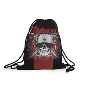 Рюкзак-мешок 3D с принтом Sabaton Army Skull , 100% полиэстер | плотность ткани — 200 г/м2, размер — 35 х 45 см; лямки — толстые шнурки, застежка на шнуровке, без карманов и подкладки | battle metal | sabaton | военный рок | йоаким броден | крис рёланд | пар сундстрём | рок | рок группа | хэви метал | шведская группа | шведский рок