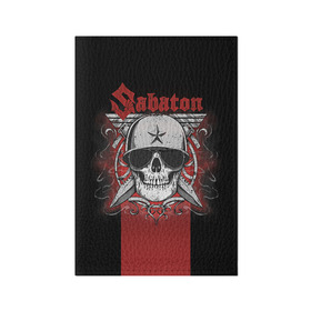 Обложка для паспорта матовая кожа с принтом Sabaton Army Skull , натуральная матовая кожа | размер 19,3 х 13,7 см; прозрачные пластиковые крепления | Тематика изображения на принте: battle metal | sabaton | военный рок | йоаким броден | крис рёланд | пар сундстрём | рок | рок группа | хэви метал | шведская группа | шведский рок