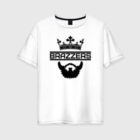 Женская футболка хлопок Oversize с принтом Brazzers , 100% хлопок | свободный крой, круглый ворот, спущенный рукав, длина до линии бедер
 | brazzers | milf | ананизм | ананист | бразерс | браззерс | милф | сайт