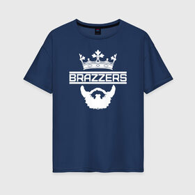 Женская футболка хлопок Oversize с принтом Brazzers , 100% хлопок | свободный крой, круглый ворот, спущенный рукав, длина до линии бедер
 | brazzers | milf | ананизм | ананист | бразерс | браззерс | милф | сайт