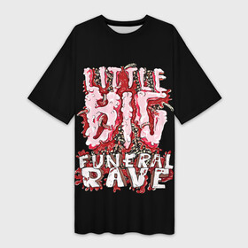 Платье-футболка 3D с принтом Little Big ,  |  | Тематика изображения на принте: 20 | 2020 | big | eurovision | funeral | hooligans | little | music | rave | rus | russian | биг | бузова | евровидение | ильич | литл | музыка | россия | шрифт
