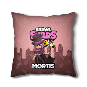 Подушка 3D с принтом BRAWL STARS MORTIS , наволочка – 100% полиэстер, наполнитель – холлофайбер (легкий наполнитель, не вызывает аллергию). | состоит из подушки и наволочки. Наволочка на молнии, легко снимается для стирки | brawl stars | brawl stars mortis | brawler | mortis | бравл старз | бравлер | мортис