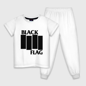 Детская пижама хлопок с принтом BLACK FLAG , 100% хлопок |  брюки и футболка прямого кроя, без карманов, на брюках мягкая резинка на поясе и по низу штанин
 | Тематика изображения на принте: black flag | music | punk | rock | музыка | панк | рок | чернй флаг