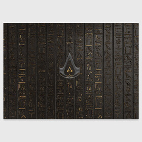 Поздравительная открытка с принтом Assassins Creed , 100% бумага | плотность бумаги 280 г/м2, матовая, на обратной стороне линовка и место для марки
 | 20 | ассасин | древний египет | игра | иероглифы | кредо | кредо асасинов | кредо ассасинов