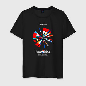 Мужская футболка хлопок с принтом Eurovision 2020 , 100% хлопок | прямой крой, круглый вырез горловины, длина до линии бедер, слегка спущенное плечо. | eurovision 2020