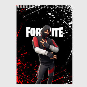 Скетчбук с принтом FORTNITE IKONIK , 100% бумага
 | 48 листов, плотность листов — 100 г/м2, плотность картонной обложки — 250 г/м2. Листы скреплены сверху удобной пружинной спиралью | Тематика изображения на принте: fortnite | fortnite 2 | fortnite x | ikonik | marshmello | ninja | ninja streamer | streamer | иконик | маршмелло | ниндзя | фортнайт | фортнайт 2 | фортнайт глава 2