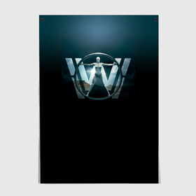 Постер с принтом Westworld Logo , 100% бумага
 | бумага, плотность 150 мг. Матовая, но за счет высокого коэффициента гладкости имеет небольшой блеск и дает на свету блики, но в отличии от глянцевой бумаги не покрыта лаком | vdosadir | westworld | джонатан нолан | западный мир | лиза джой | мир дикого запада