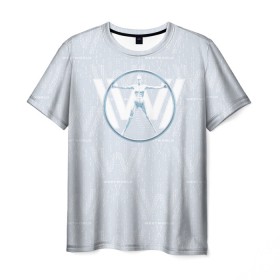 Мужская футболка 3D с принтом Westworld , 100% полиэфир | прямой крой, круглый вырез горловины, длина до линии бедер | vdosadir | westworld | джонатан нолан | западный мир | лиза джой | мир дикого запада
