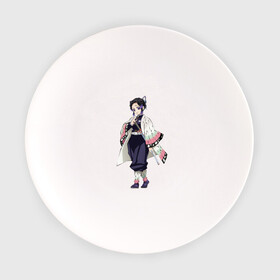 Тарелка с принтом Кочо Шинобу , фарфор | диаметр - 210 мм
диаметр для нанесения принта - 120 мм | Тематика изображения на принте: аниме | клинок рассекающий демонов | кочо шинобу