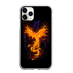 Чехол для iPhone 11 Pro Max матовый с принтом Phoenix , Силикон |  | Тематика изображения на принте: beast | bird | creature | fire | flame | myth | mythical | phoenix | space | зверь | космос | миф | мифические | мифическое | огонь | пламя | птица | существо | феникс