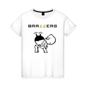 Женская футболка хлопок с принтом Brazzers , 100% хлопок | прямой крой, круглый вырез горловины, длина до линии бедер, слегка спущенное плечо | brazzers | ананизм | бразерс | браззерс | братья | звезда | мостурба | надпись | прикол | проно хуб | сайт | с