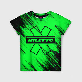 Детская футболка 3D с принтом NILETTO , 100% гипоаллергенный полиэфир | прямой крой, круглый вырез горловины, длина до линии бедер, чуть спущенное плечо, ткань немного тянется | logo | niletto | логотип | любимка niletto | нилето