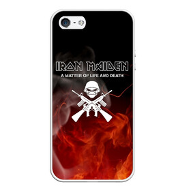 Чехол для iPhone 5/5S матовый с принтом IRON MAIDEN , Силикон | Область печати: задняя сторона чехла, без боковых панелей | iron maiden | адриан смит | брюс дикинсон | дэйв мюрреи | железная дева | нико макбрэйн | стив харрис | яник герс