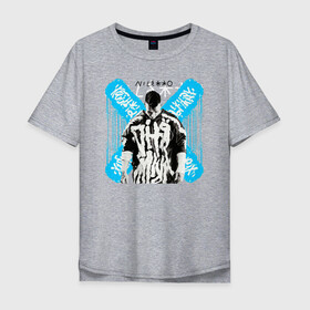 Мужская футболка хлопок Oversize с принтом Niletto , 100% хлопок | свободный крой, круглый ворот, “спинка” длиннее передней части | album | art | girl | music | niletto | track | альбом | арт | девушка | любимка | музыка | нилето | нилетто | трек