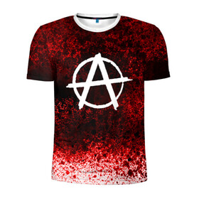 Мужская футболка 3D спортивная с принтом АНАРХИЯ , 100% полиэстер с улучшенными характеристиками | приталенный силуэт, круглая горловина, широкие плечи, сужается к линии бедра | anarchy | анархия | анархо коммунизм | граффити | символ | стена | череп