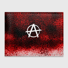 Обложка для студенческого билета с принтом АНАРХИЯ , натуральная кожа | Размер: 11*8 см; Печать на всей внешней стороне | anarchy | анархия | анархо коммунизм | граффити | символ | стена | череп