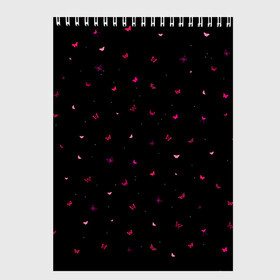 Скетчбук с принтом Butterflies night , 100% бумага
 | 48 листов, плотность листов — 100 г/м2, плотность картонной обложки — 250 г/м2. Листы скреплены сверху удобной пружинной спиралью | butterflies | doodling | fly | night | pattern | stars | textures | tiles | бабочки | дудлинг | звезды | коллаж | ночь | паттерны | полет | порхать | тайлы | текстуры | фон