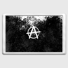 Магнит 45*70 с принтом АНАРХИЯ , Пластик | Размер: 78*52 мм; Размер печати: 70*45 | anarchy | анархия | анархо коммунизм | граффити | символ | стена | череп