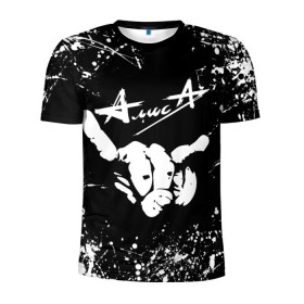 Мужская футболка 3D спортивная с принтом Алиса , 100% полиэстер с улучшенными характеристиками | приталенный силуэт, круглая горловина, широкие плечи, сужается к линии бедра | alisa | music | rock | ussr | алиса | алиса группа | константин кинчев | музыка | рок | ссср