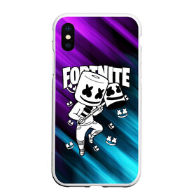 Чехол для iPhone XS Max матовый с принтом FORTNITE X MARSHMELLO , Силикон | Область печати: задняя сторона чехла, без боковых панелей | fortnite | fortnite 2 | fortnite x | ikonik | marshmello | ninja | ninja streamer | иконик | маршмелло | ниндзя | фортнайт | фортнайт 2 | фортнайт глава 2