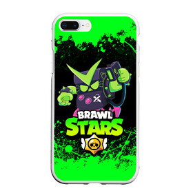 Чехол для iPhone 7Plus/8 Plus матовый с принтом BRAWL STARS VIRUS 8-BIT , Силикон | Область печати: задняя сторона чехла, без боковых панелей | brawl stars | brawler | bull | colt | crow | evil gene | gene | leon | leon shark | mortis | mr.p | nani | shark | spike | stars | surge | werewolf | акула | берли | бравл старз | бравлер | волна | ворон | джин | динамайк | кольт | леон | ле